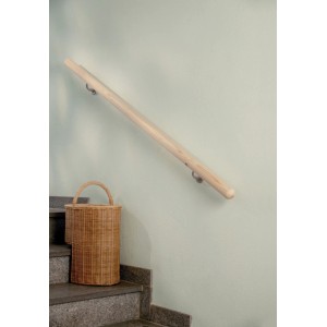 Handlauf Buche Massivholz Ø 52 mm - Länge 1.500 mm für den Innenbereich