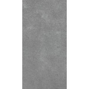 Dunkelgraue, matte Wandfliese Materia Basic in Betonoptik, 30x60 cm.