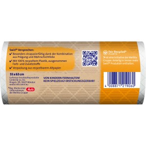 Verpackung Swirl Zugband-Müllbeutel, 35 l, 11 Stück, reißfest und dicht.