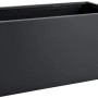 Anthrazitfarbener Vivanno Pflanzkübel Maxi, 60x30x30 cm, aus Fiberglas für Garten und Terrasse.