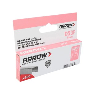 Arrow Klammern D53F, V2A Edelstahl, 8 mm, 500 Stück, für Klammergeräte.