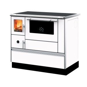 Westminster Küchenherd K76F-90 Stahl Backfach Rechts Weiß 7,6 kW