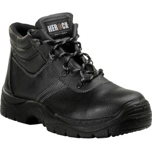 Schwarze Herock Roma High Steel S3 Arbeitsschuhe Größe 44 mit Stahlkappe.
