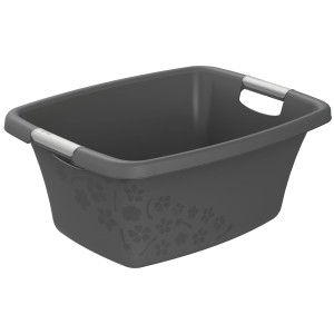 Rotho Wäschewanne Flowers 25 l Anthrazit