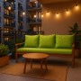 Setgarden Bankkissen "Lemon" für 3-Sitzer Gartenbank, 150x60 cm + 3 Rückenkissen.