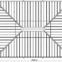 Draufsicht Sojag Aluminium-Pavillon Messina 12x16 Anthrazit, Maße 363x483cm, Konstruktionszeichnung.