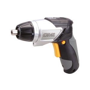 CMI Akku-Bohrschrauber 3,6 V mit Akku. Kompakter Akkuschrauber in Silber, Schwarz und Gelb.