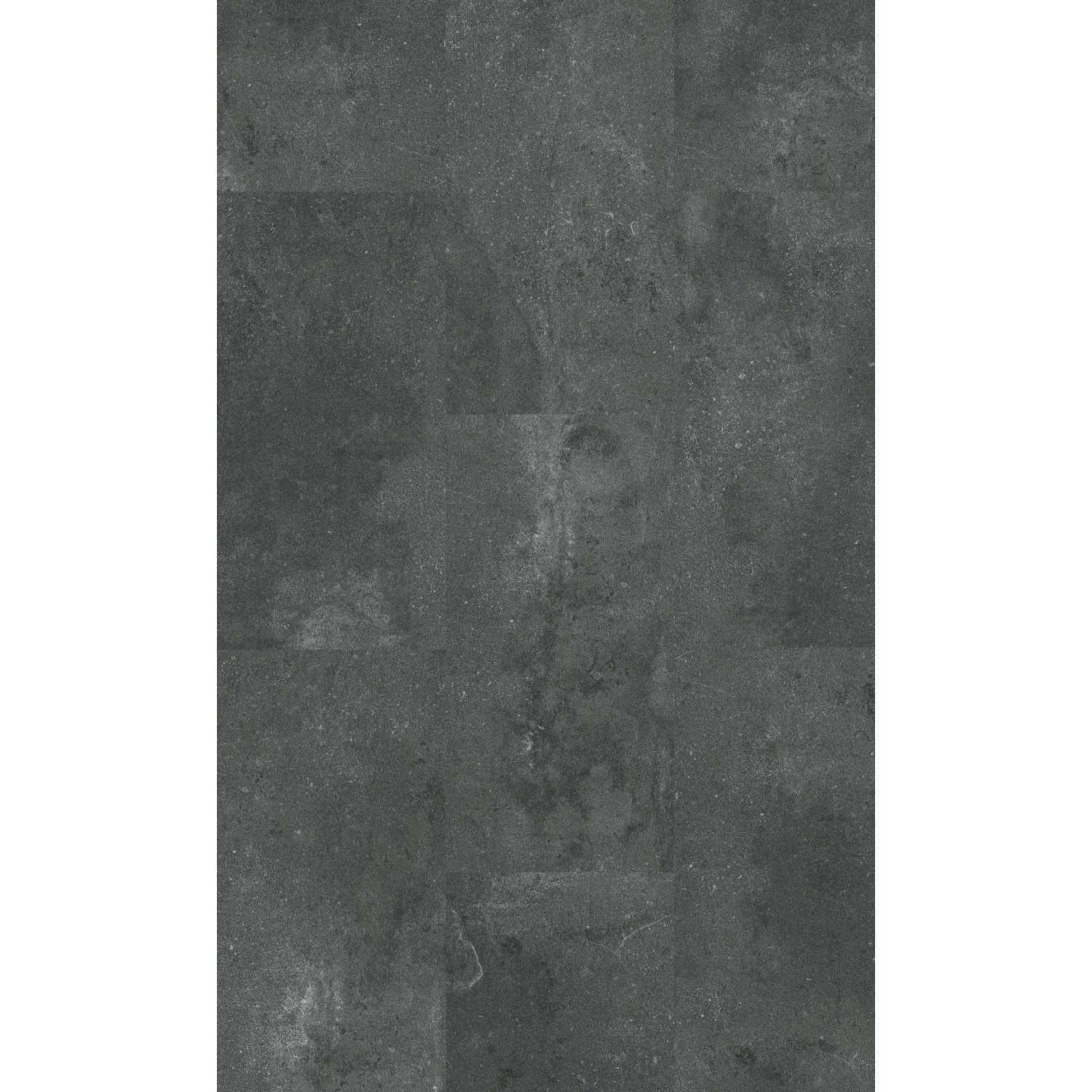 Click-Vinylboden Fliese Bergamo Naturstein, dunkle Steinoptik mit leichter Struktur.