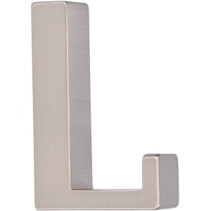 Moderner Siro Garderobenhaken aus Metall, Edelstahlfarbig glänzend.