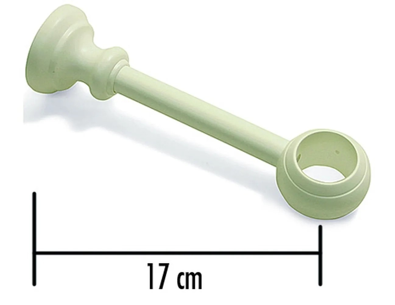 Supporto Per Bastone Tende Gardinia Ø28mm - Base In Legno Chiusa 17cm, Montaggio A Parete - Foto 3