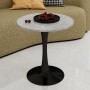okwish Couchtisch mit Marmor Tischplatte Wohnzimmer Esszimmer 70x70x72cm Grau_2