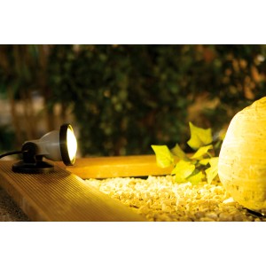Heissner Aqua Light LED Unterwasser-Spot mit Trafo, warmweißes Licht für Teich und Garten.