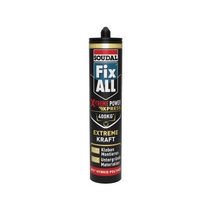 Soudal Fix All X-Treme Power, 415g Kartusche, für hohe Anfangshaftung beim Kleben und Montieren.