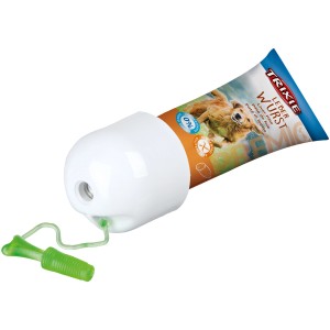 Trixie Tubenschutz für Hundeleberwurst-Tube, 5x6,5cm, schützt vor Zerbeißen und erleichtert die Handhabung.