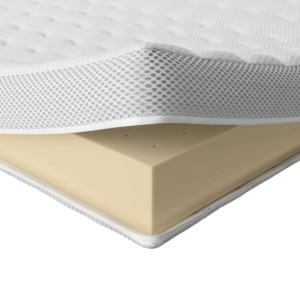 AM Premium Latex Topper 180x200 cm mit abnehmbarem Bezug und Latexkern.