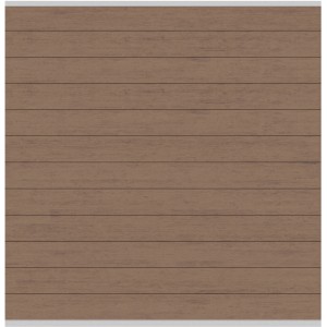 Sichtschutzzaun Zaunfeld-Set System WPC Classic Mandel/Silber 178 cm x 183 cm