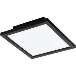 Eckige, dimmbare LED Deckenleuchte Salobrena-Z von Eglo in Schwarz/Weiß mit Zigbee Funktion.