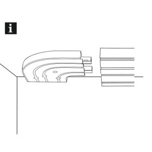 Gardinia Rundbogen 3-läufig GE3, weiß, 2er-Pack, für Gardinenschienen. Detailaufnahme.