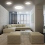 Weiße Ledvance Smart+ WiFi Einbauleuchte Surface Downlight (Ø 40 cm) in modernem Wohnraum.