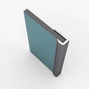 Aurlane Abschlussprofil Chrom aus Aluminium für Duschrückwände. Elegantes L-Profil zum Kantenschutz von Platten.