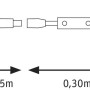 Paulmann LED-Power Strip Set, 3 m, mit Stecker, Dimmer und Maßangaben.