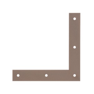 Alberts Duravis Eckwinkel, perlbeige, 120x120x20 mm, Stahl, duplexbeschichtet, mit Löchern.