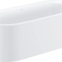 Freistehende, ovale Grohe Essence Badewanne, 180x80 cm, aus Titan-Stahl in Weiß.