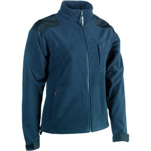Marineblaue Herock Fleecejacke Hera für Damen mit Reißverschluss und verstärkten Schultern.