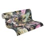 Vliestapete mit Blumen, Tieren, Dschungel-Motiv in Schwarz und Rosa.