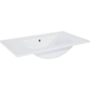 Maximus Kyra Einbauwaschbecken, 80 cm, Weiß Matt, mit Hahnloch und Überlauf.