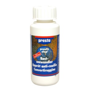 Presto Rostumwandler-Lack 100ml: Rostschutz und Grundierung für Lackreparaturen.