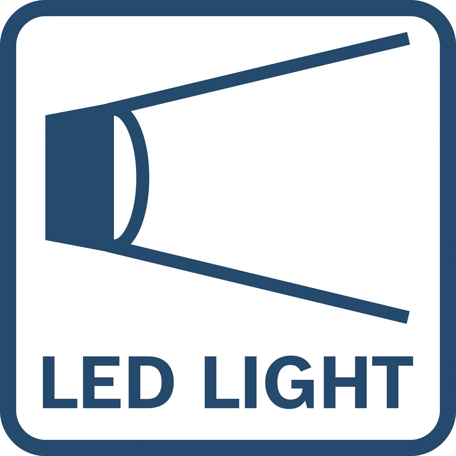LED Licht Symbol für Bosch Akku-Säbelsäge. Beleuchtet den Arbeitsbereich.
