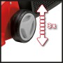 Detailaufnahme des Einhell GC-EM 1032 Elektro-Rasenmähers mit 3-stufiger Schnitthöhenverstellung.