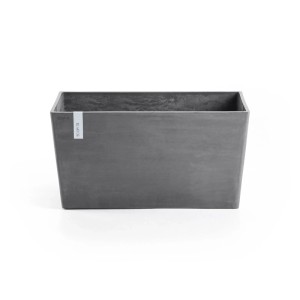 Ecopots Pflanztopf Paris, grau, 50x99x46 cm. Rechteckiger Pflanzkübel für den Innen- und Außenbereich.