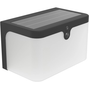 Eglo Solar LED-Wandleuchte Croara, schwarz, mit Sensor. Solarleuchte für den Außenbereich.