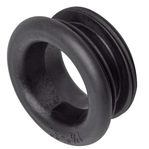 Schwarzer Kirchhoff Gewindenippel 38 mm für Siphonabgang.