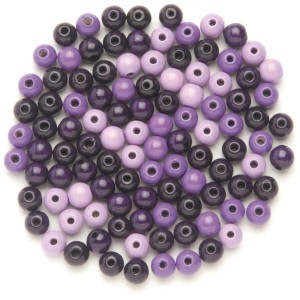 Holzperle Ø 15 mm, 14 Stück Lila-Mix FSC®