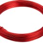 Roter Conacord Aludraht, 1,6 mm x 12 m, ideal zum Basteln und Dekorieren.