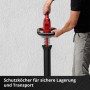 Einhell Akku-Heckenschere GE-CH 18/60 Li-Solo mit Schutzköcher für Lagerung und Transport.