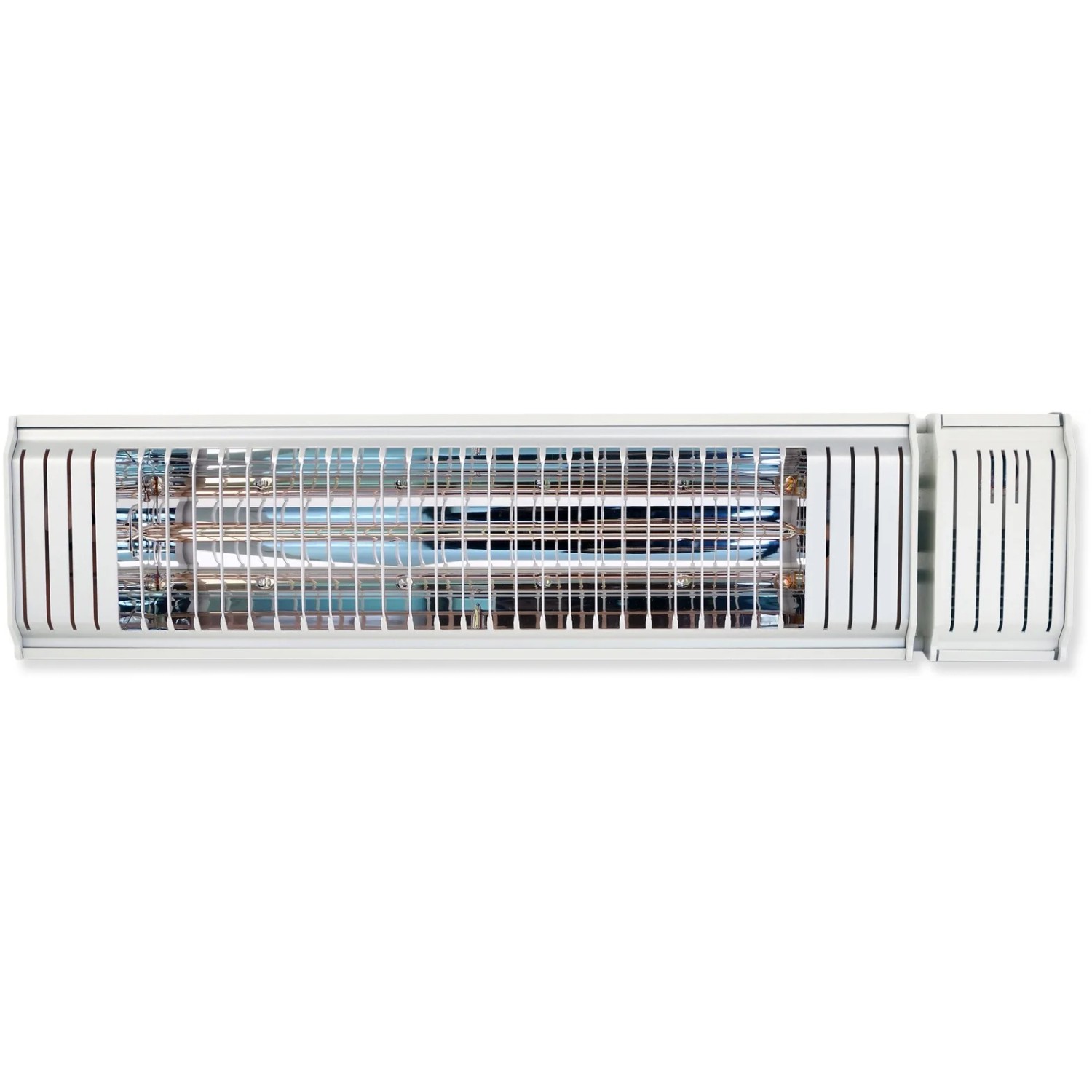 Weißer VASNER Appino 20 Bluetooth Infrarot-Heizstrahler (2000 W) für Terrasse und Wintergarten.