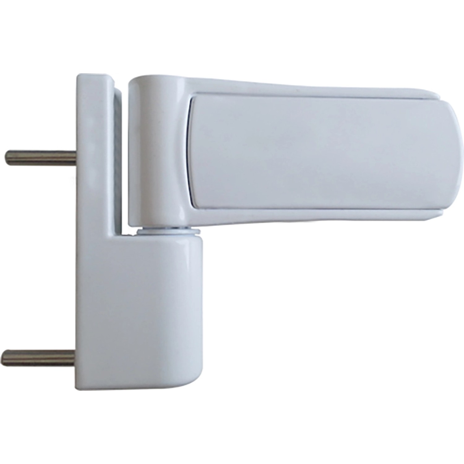 Detailaufnahme eines weißen Türbandes für eine Kunststoff-Nebeneingangstür.