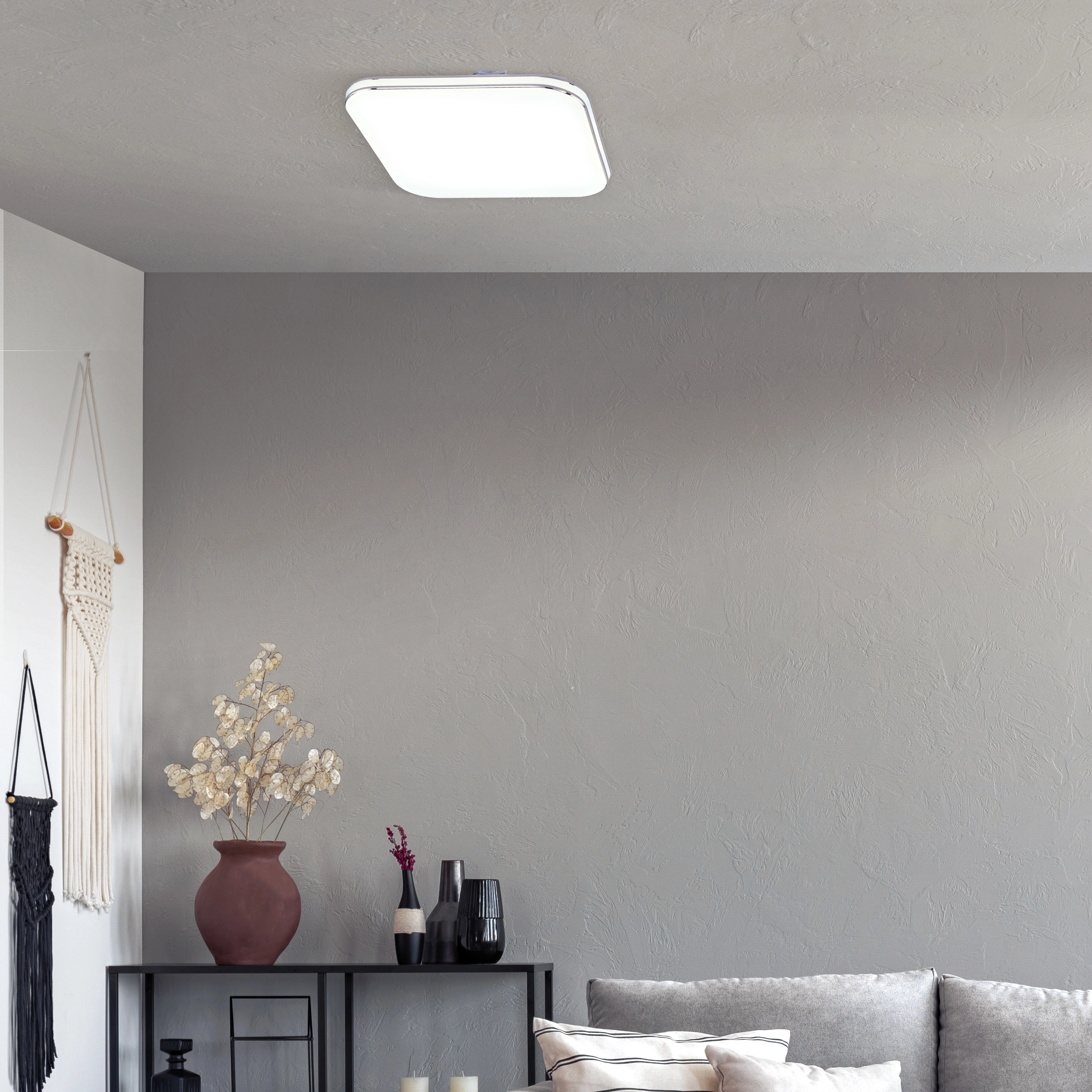 Fischer & Honsel LED-Deckenleuchte Porto Weiß 29,5 x 29,5 cm kaufen bei OBI