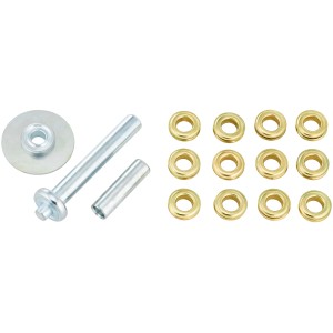 LUX Ösenstempel Classic Set mit 12 Ösen (12mm) und Werkzeug zum Anbringen der Ösen.