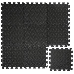 eyepower Trainingsmatte 30 x 30 x 1 cm 9er Set Schwarz