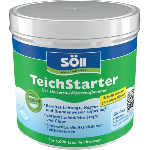 Söll Teich Starter 500g im Eimer: Bereitet Teichwasser auf und fördert Teichbakterien.