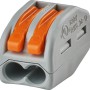 Wago Verbindungsklemme, 2-polig, grau-orange, für Leiter bis 4 mm², 50 Stück.