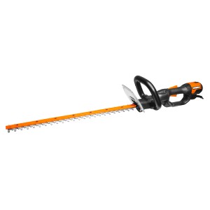Worx Elektro-Heckenschere WG209E mit lasergeschnittenem Schwert und D-Handgriff.