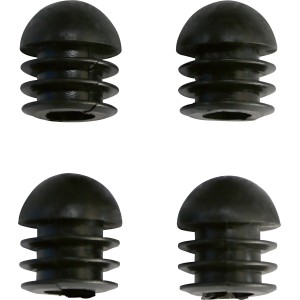 4er-Set Fußkappen 28x28x22mm für Gartenmöbel, Kunststoff schwarz.