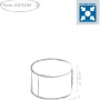 Skizze: Sitting Point Hocker DotCom Dart, 60 l, schwarz-bunt, ca. 50x30 cm.