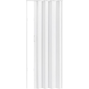 Weiße Falttür, 82x203 cm, platzsparend für Innenräume.